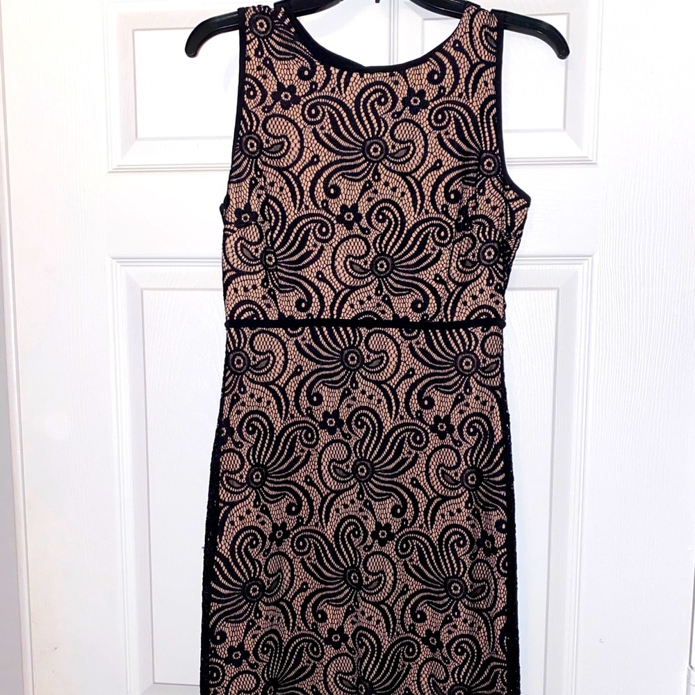 Lace Black and Tan maxi dress